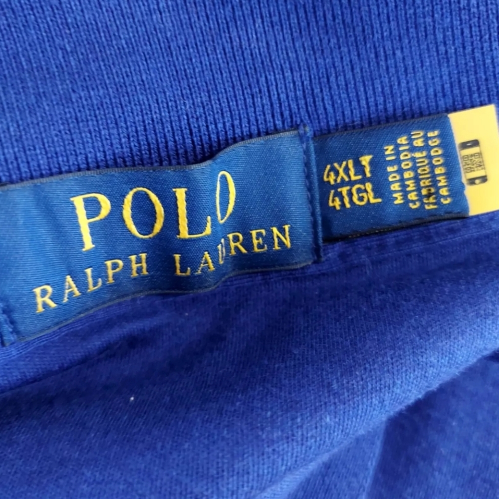 Polo Ralph Lauren Mens Shirt Size 4XLT Tall Blue Heather Classics Polo New - Picture 6 of 8